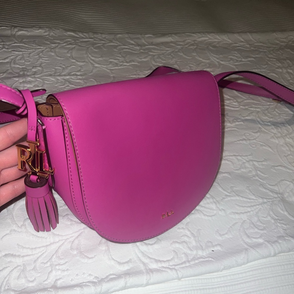 Ralph Lauren pink Dryden saddle bag!